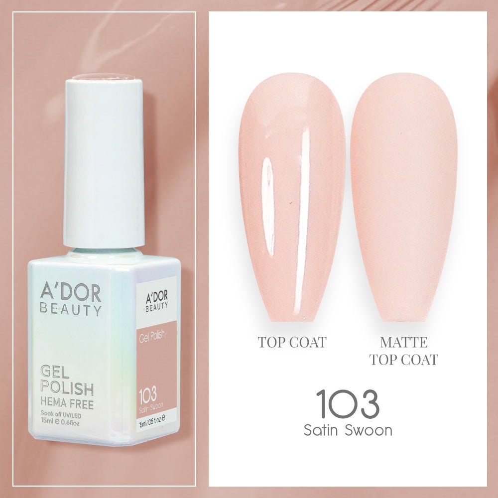 A'DOR HEMA - Free Gel Polish - 103 - Satin Swoon - 0.6 oz - DTK Nail Supply
