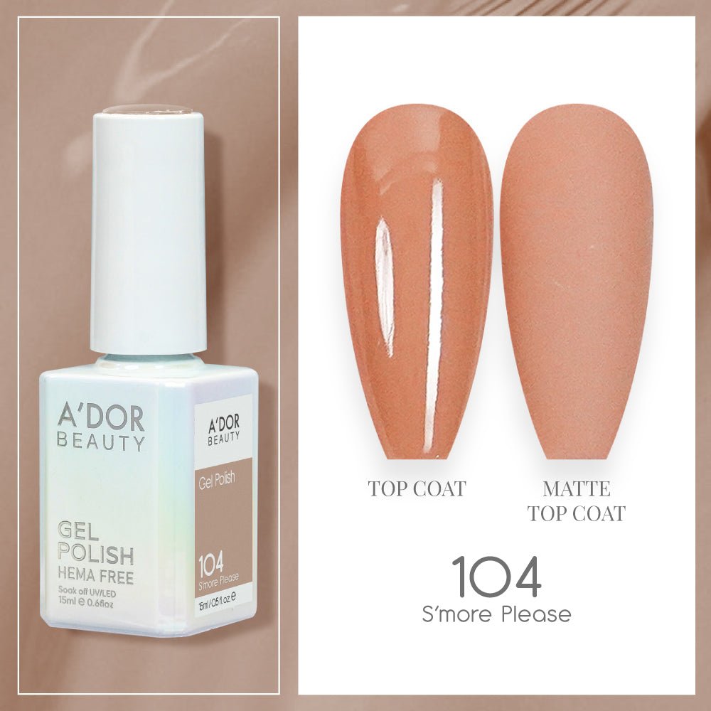 A'DOR HEMA - Free Gel Polish - 104 - S'more Please - 0.6 oz - DTK Nail Supply
