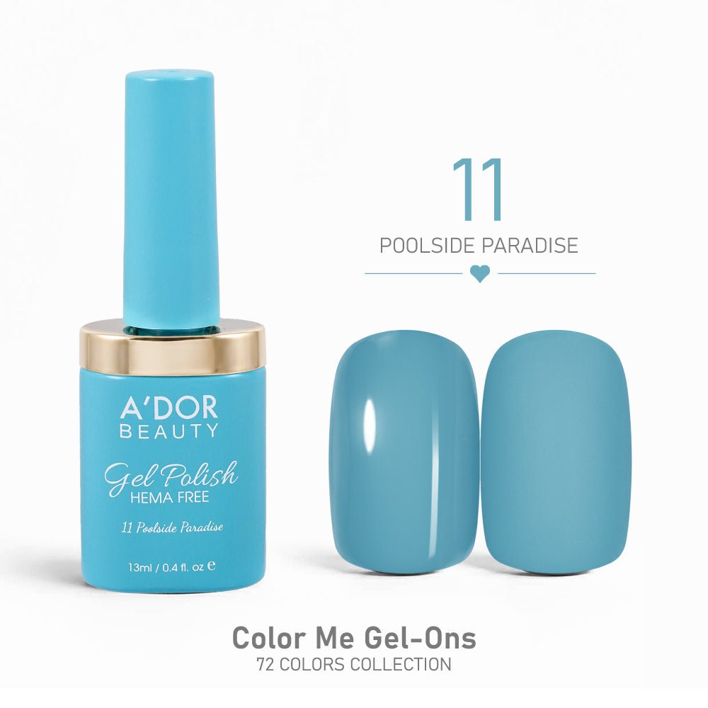 A'DOR HEMA - Free Gel Polish - 11 - Poolside Paradise - 0.4 oz - Color Me Gel - Ons Collection - DTK Nail Supply