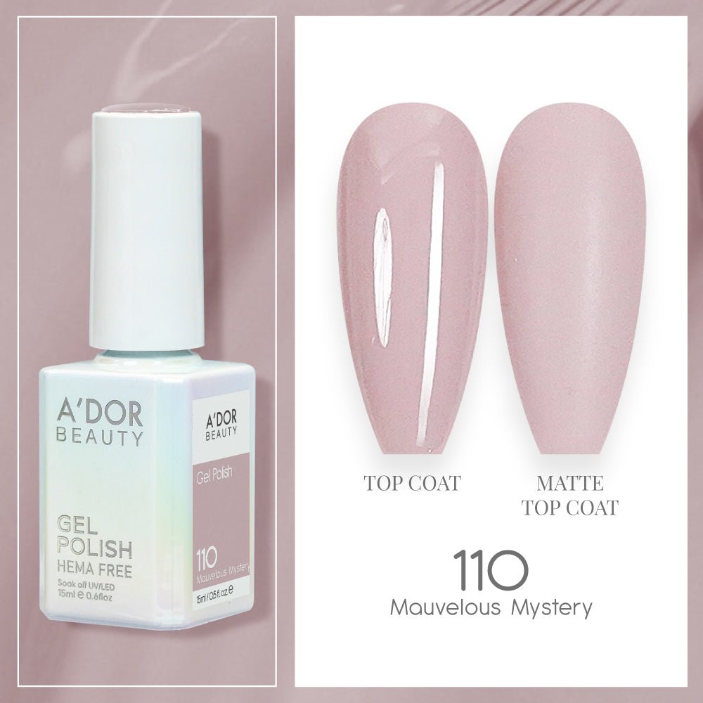 A'DOR HEMA - Free Gel Polish - 110 - Mauvelous Mystery - 0.6 oz - DTK Nail Supply