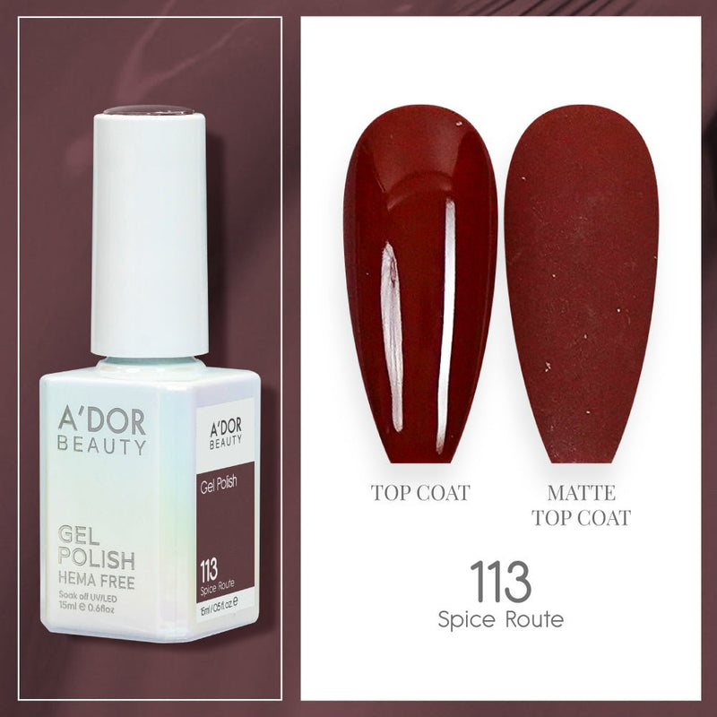 A'DOR HEMA - Free Gel Polish - 113 - Spice Route - 0.6 oz - DTK Nail Supply