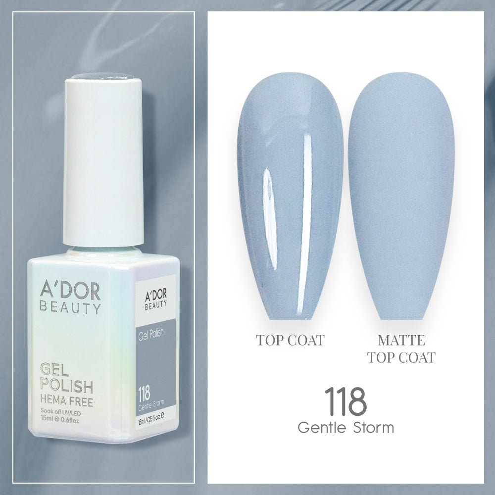 A'DOR HEMA - Free Gel Polish - 118 - Gentle Storm - 0.6 oz - DTK Nail Supply