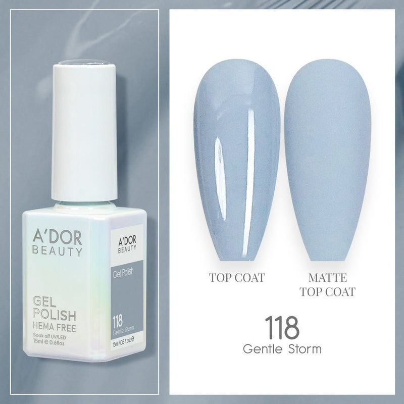 A'DOR HEMA - Free Gel Polish - 118 - Gentle Storm - 0.6 oz - DTK Nail Supply