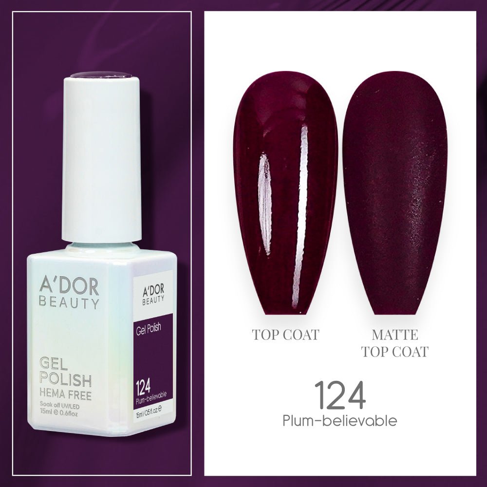 A'DOR HEMA - Free Gel Polish - 124 - Blum - Believable - 0.6 oz - DTK Nail Supply