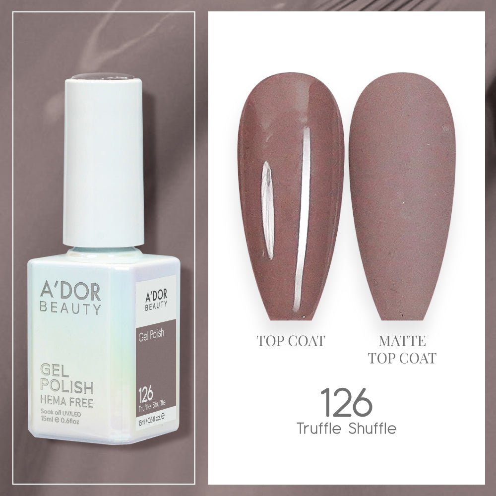 A'DOR HEMA - Free Gel Polish - 126 - Truffle Shuffle - 0.6 oz - DTK Nail Supply