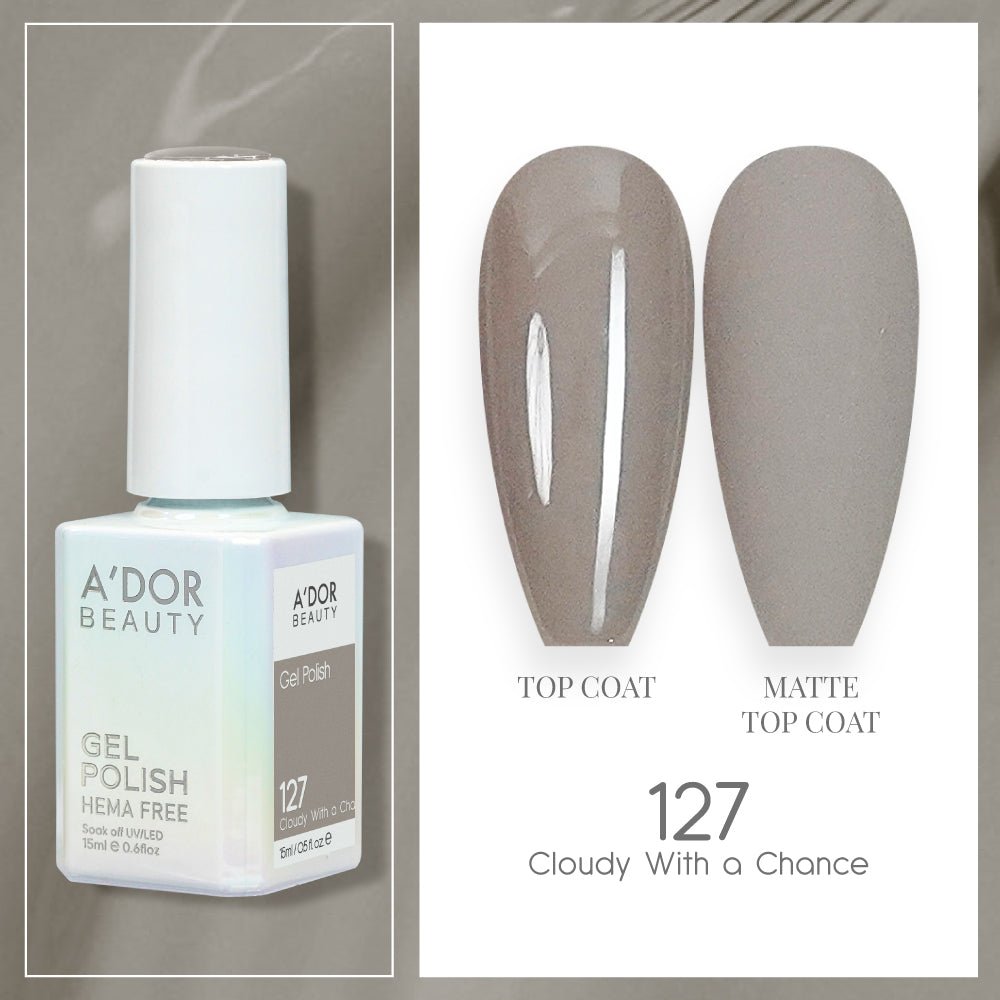 A'DOR HEMA - Free Gel Polish - 127 - Cloudy With a Chance - 0.6 oz - DTK Nail Supply