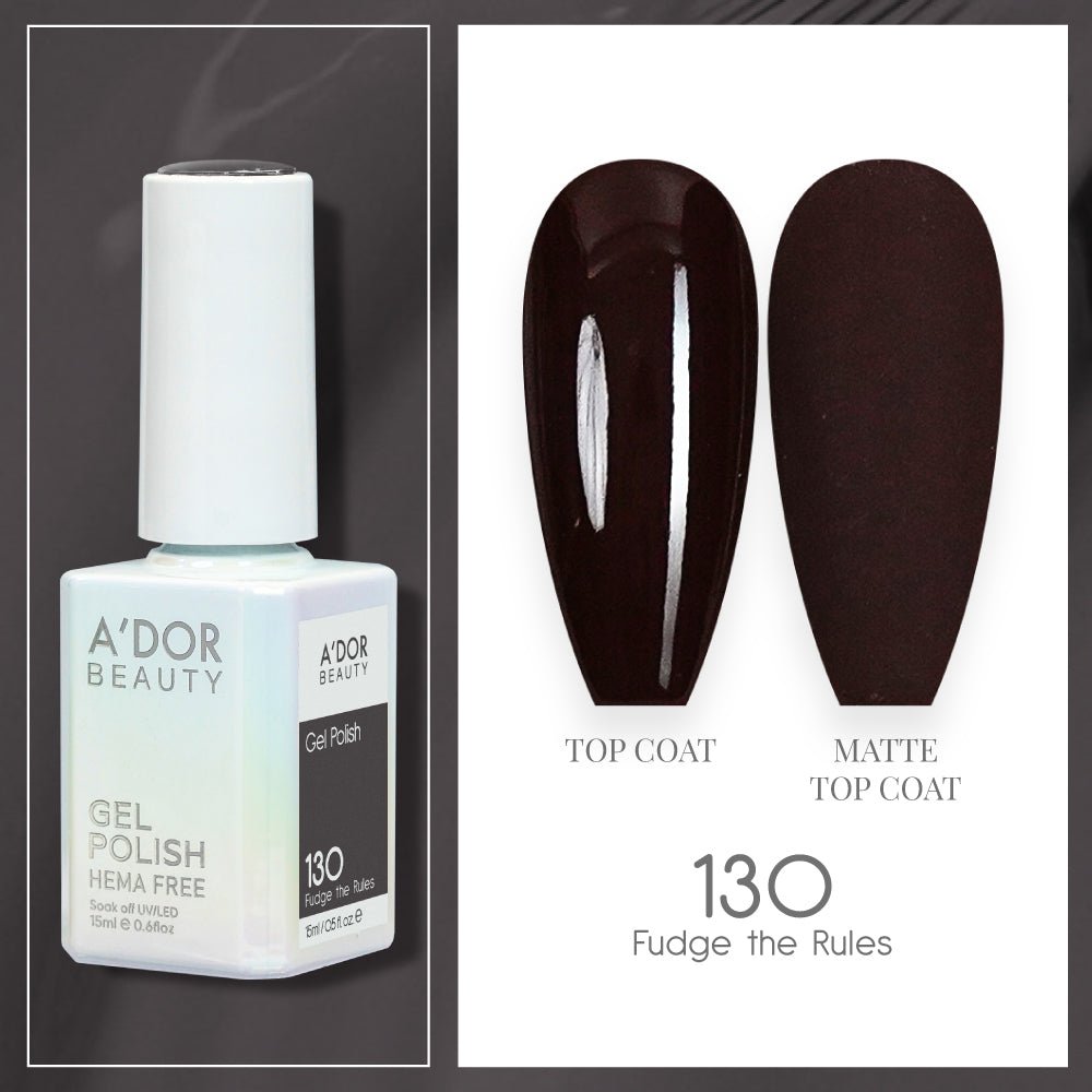 A'DOR HEMA - Free Gel Polish - 130 - Fudge the Rules - 0.6 oz - DTK Nail Supply