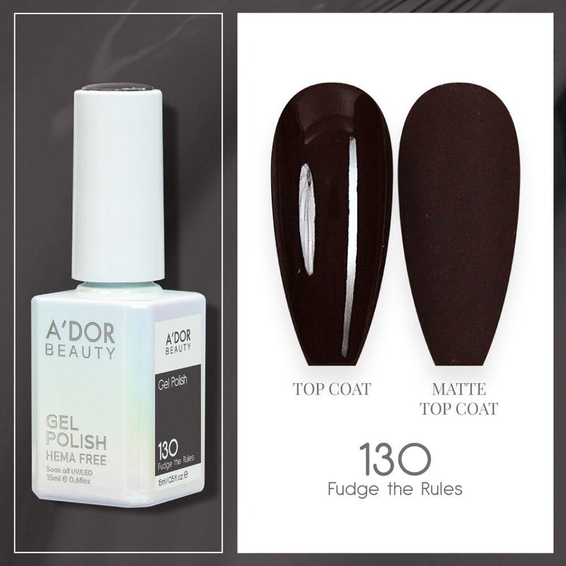 A'DOR HEMA - Free Gel Polish - 130 - Fudge the Rules - 0.6 oz - DTK Nail Supply