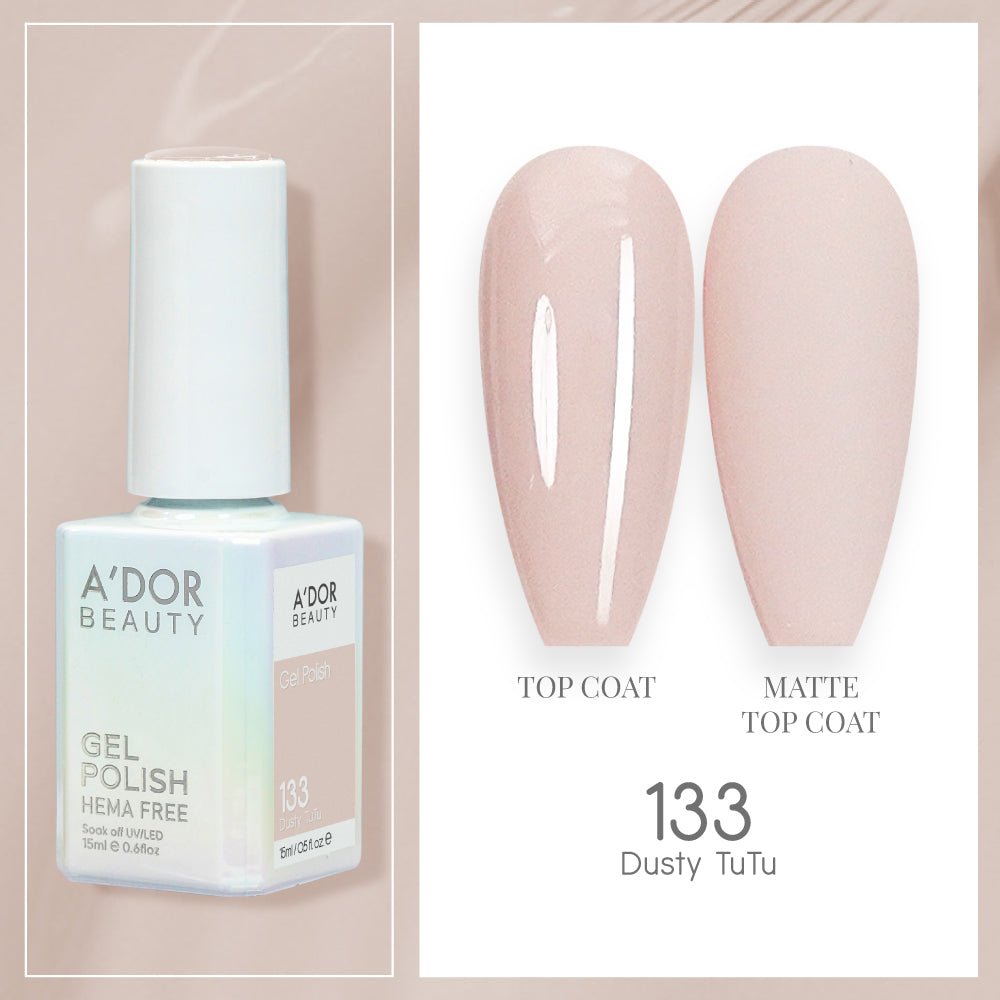 A'DOR HEMA - Free Gel Polish - 133 - Dusty TuTu - 0.6 oz - DTK Nail Supply