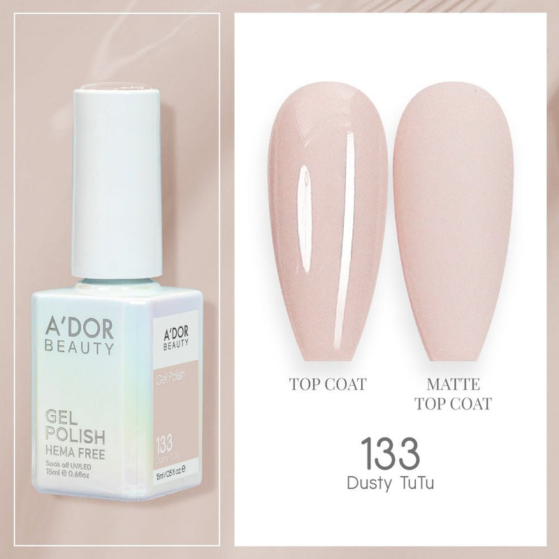 A'DOR HEMA - Free Gel Polish - 133 - Dusty TuTu - 0.6 oz - DTK Nail Supply
