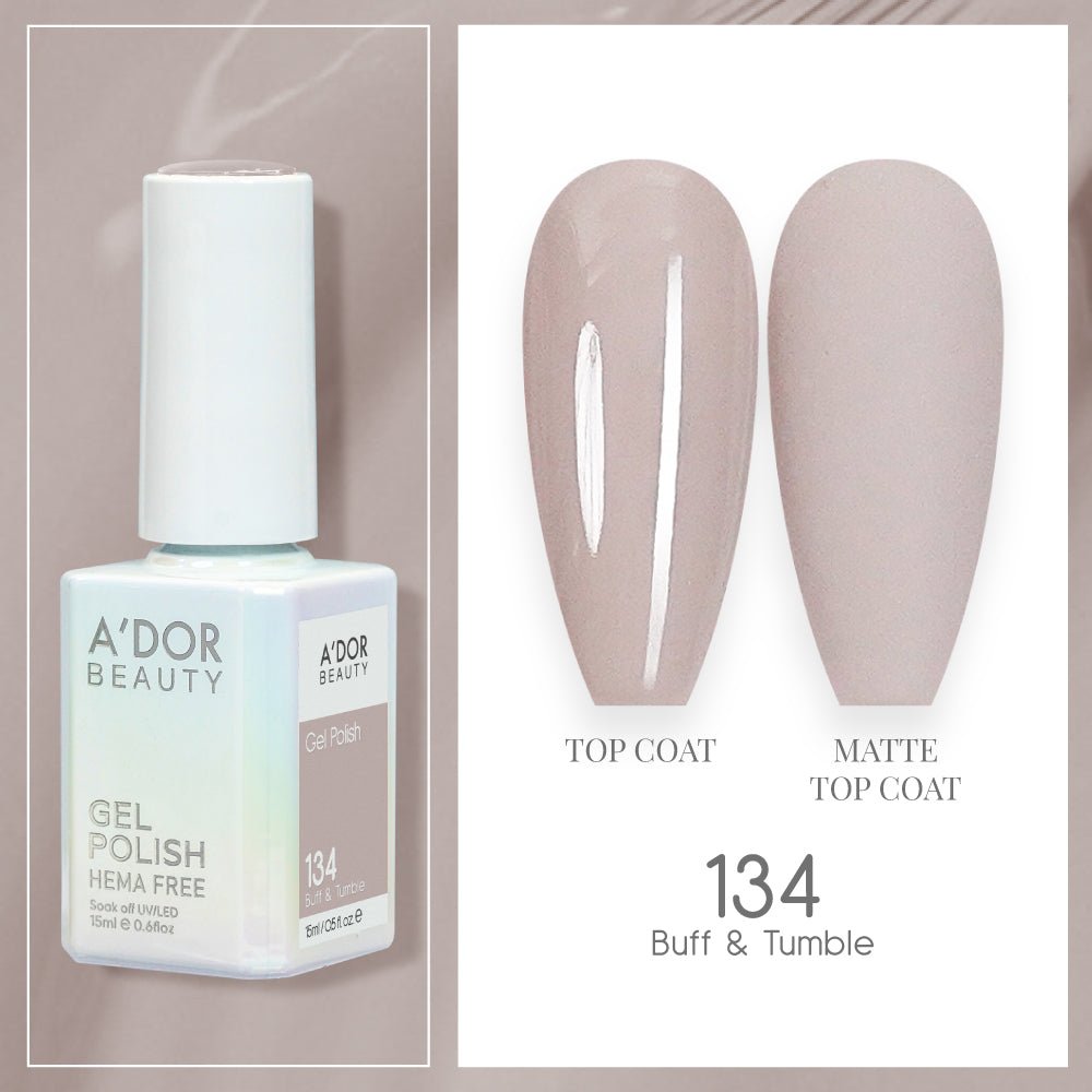 A'DOR HEMA - Free Gel Polish - 134 - Buff &. Tumble - 0.6 oz - DTK Nail Supply