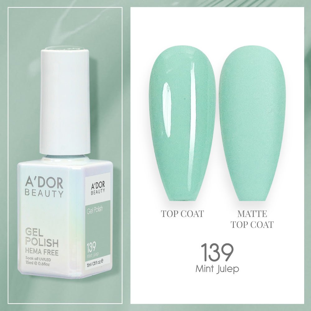 A'DOR HEMA - Free Gel Polish - 139 - Mint Julep - 0.6 oz - DTK Nail Supply