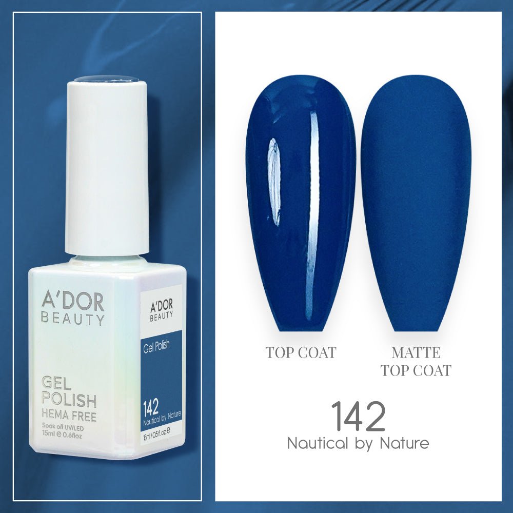 A'DOR HEMA - Free Gel Polish - 142 - Nautical by Nature - 0.6 oz - DTK Nail Supply