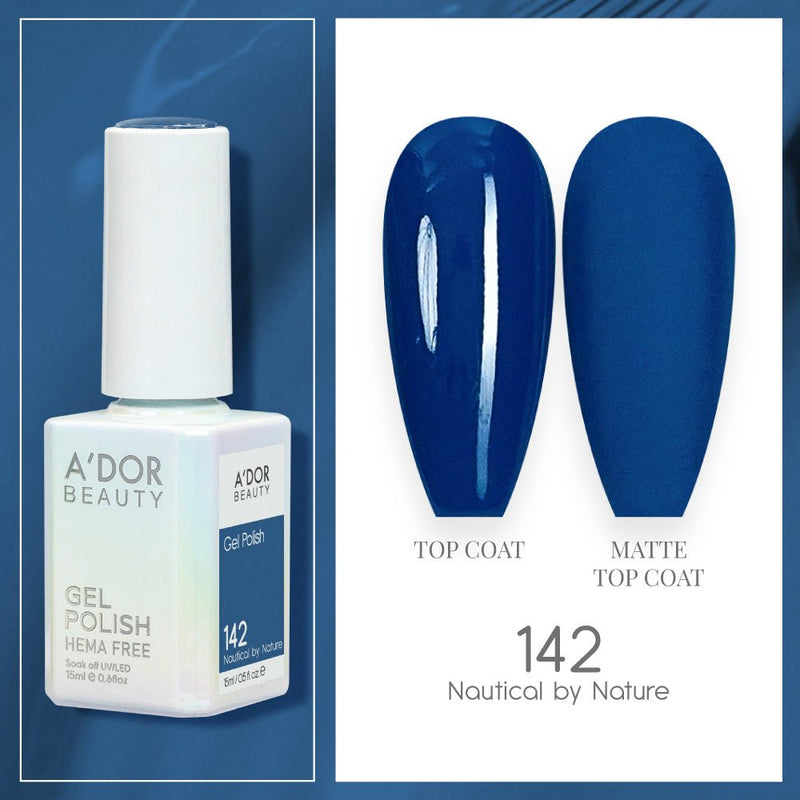 A'DOR HEMA - Free Gel Polish - 142 - Nautical by Nature - 0.6 oz - DTK Nail Supply