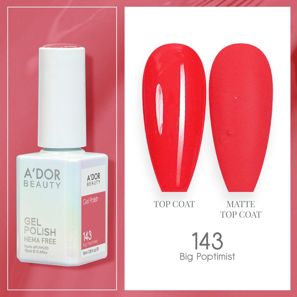 A'DOR HEMA - Free Gel Polish - 143 - Big Poptimist - 0.6 oz - DTK Nail Supply