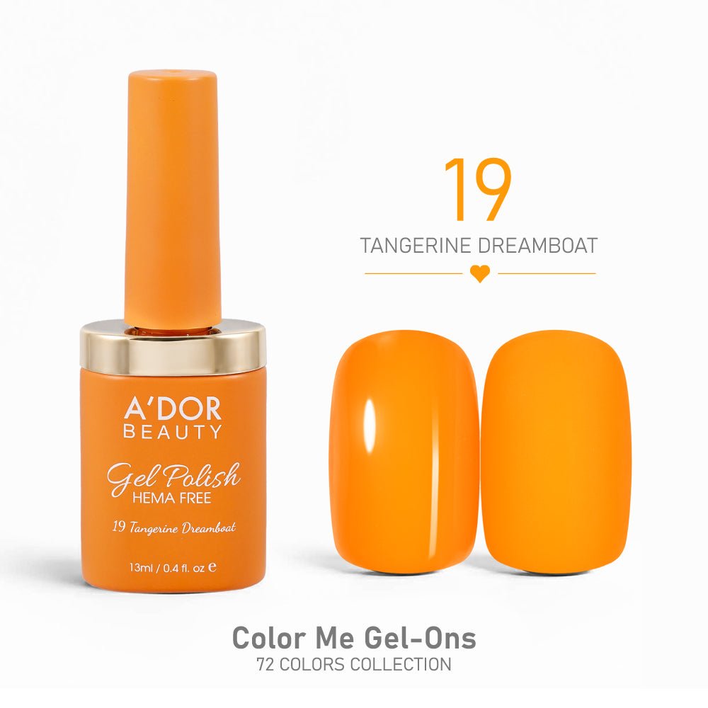 A'DOR HEMA - Free Gel Polish - 19 - Tangerine Dreamboat - 0.4 oz - Color Me Gel - Ons Collection - DTK Nail Supply