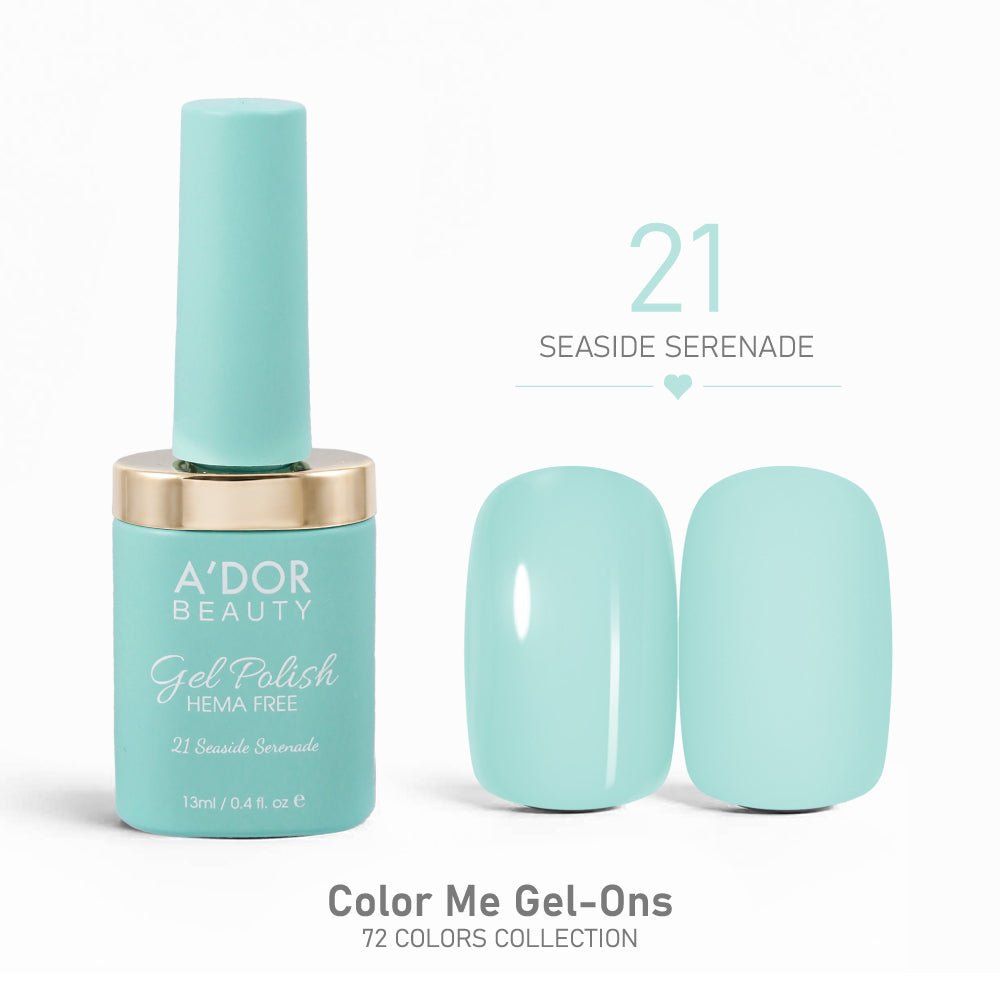 A'DOR HEMA - Free Gel Polish - 21 - Seaside Serenade - 0.4 oz - Color Me Gel - Ons Collection - DTK Nail Supply