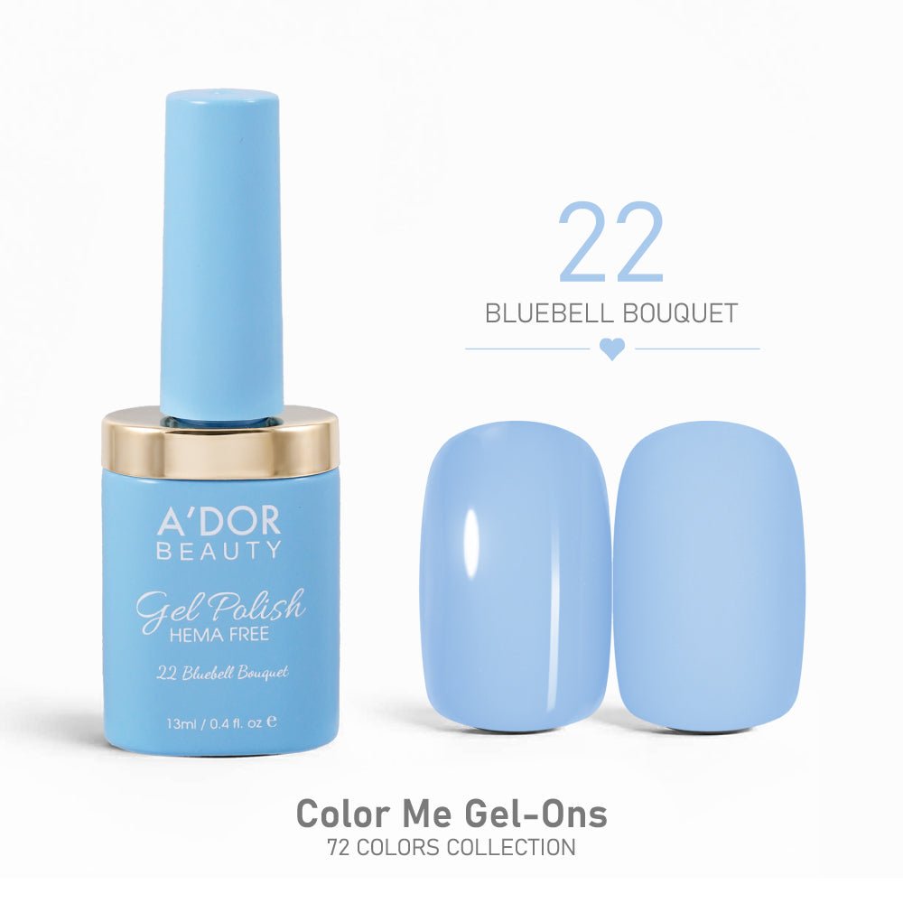 A'DOR HEMA - Free Gel Polish - 22 - Bluebell Bouquet - 0.4 oz - Color Me Gel - Ons Collection - DTK Nail Supply