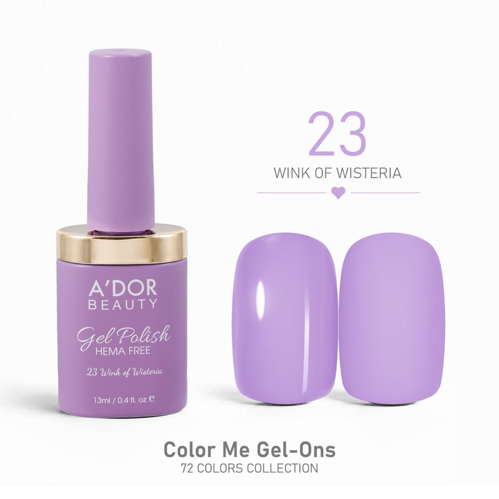 A'DOR HEMA - Free Gel Polish - 23 - Wink of Wisteria - 0.4 oz - Color Me Gel - Ons Collection - DTK Nail Supply