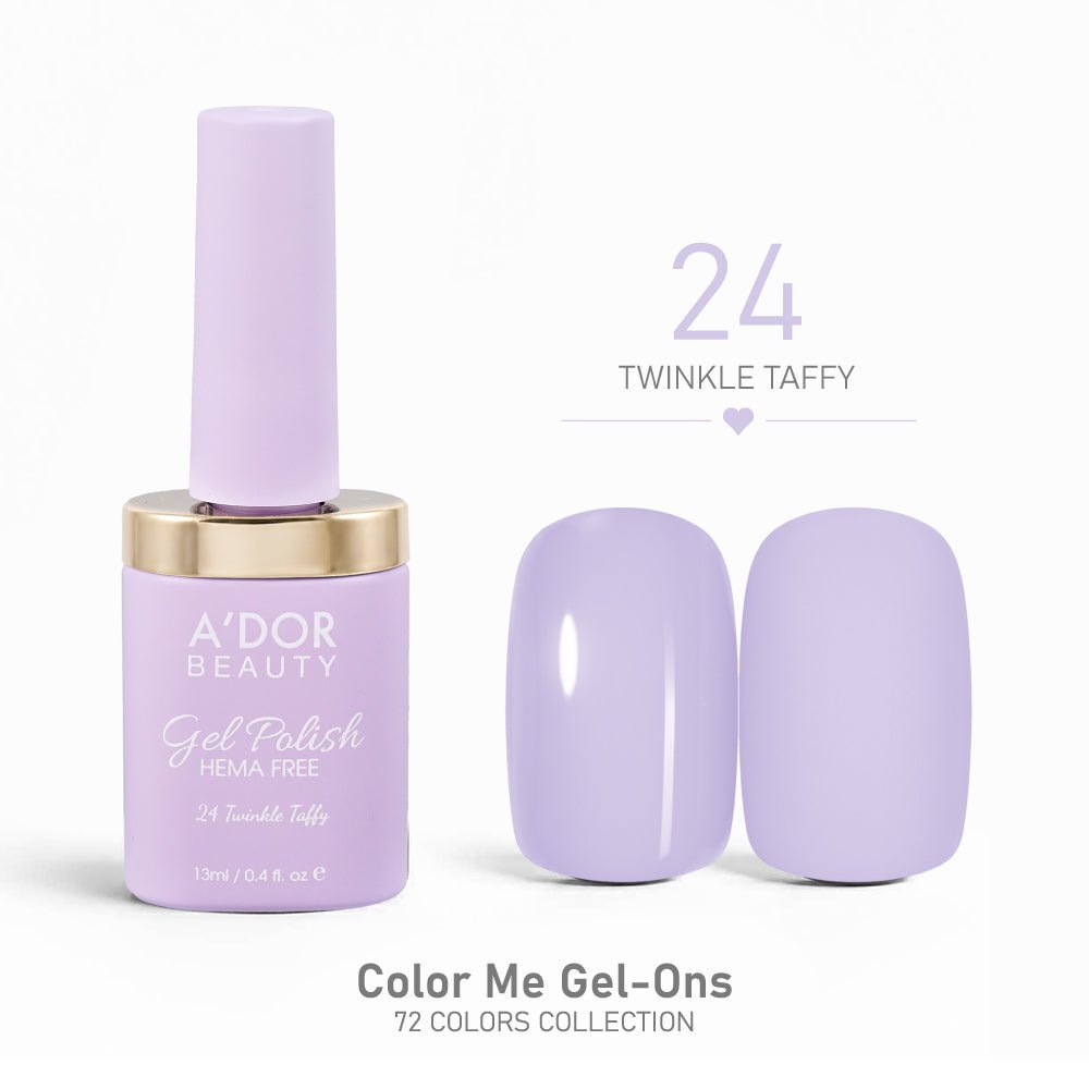 A'DOR HEMA - Free Gel Polish - 24 - Twinkle Taffy - 0.4 oz - Color Me Gel - Ons Collection - DTK Nail Supply