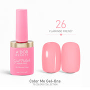 A'DOR HEMA - Free Gel Polish - 26 - Flamingo Frenzy - 0.4 oz - Color Me Gel - Ons Collection - DTK Nail Supply