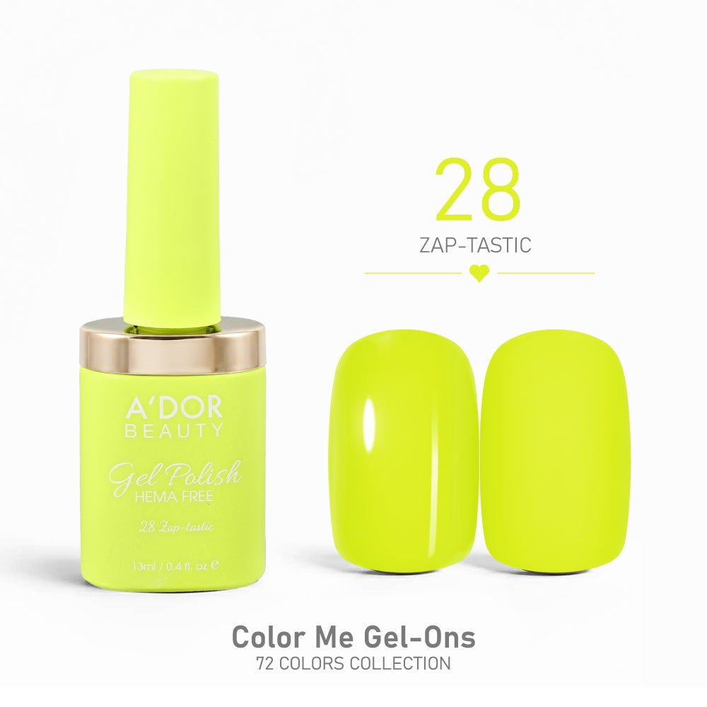 A'DOR HEMA - Free Gel Polish - 28 - Zap - tastic - 0.4 oz - Color Me Gel - Ons Collection - DTK Nail Supply