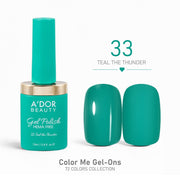 A'DOR HEMA - Free Gel Polish - 33 - Teal the Thunder - 0.4 oz - Color Me Gel - Ons Collection - DTK Nail Supply
