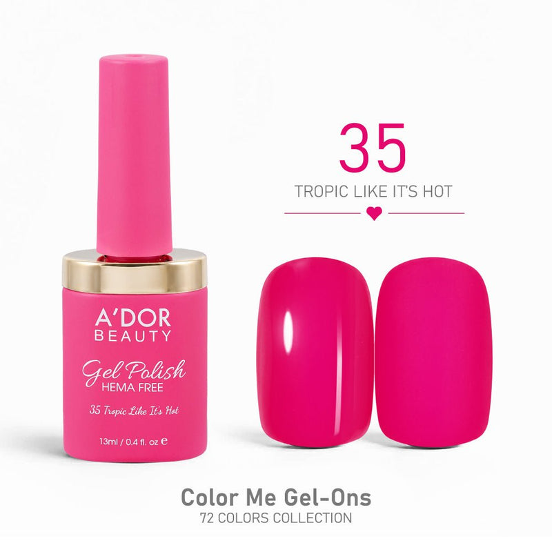 A'DOR HEMA - Free Gel Polish - 35 - Tropic Like It's Hot - 0.4 oz - Color Me Gel - Ons Collection - DTK Nail Supply