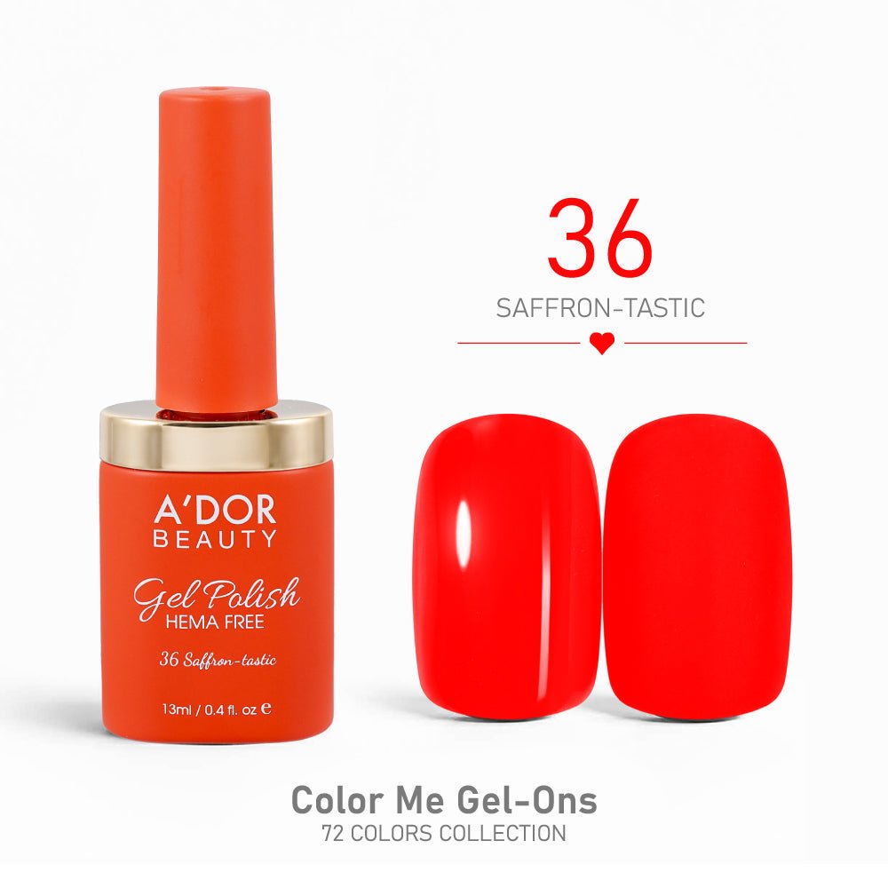 A'DOR HEMA - Free Gel Polish - 36 - Saffron - tastic - 0.4 oz - Color Me Gel - Ons Collection - DTK Nail Supply