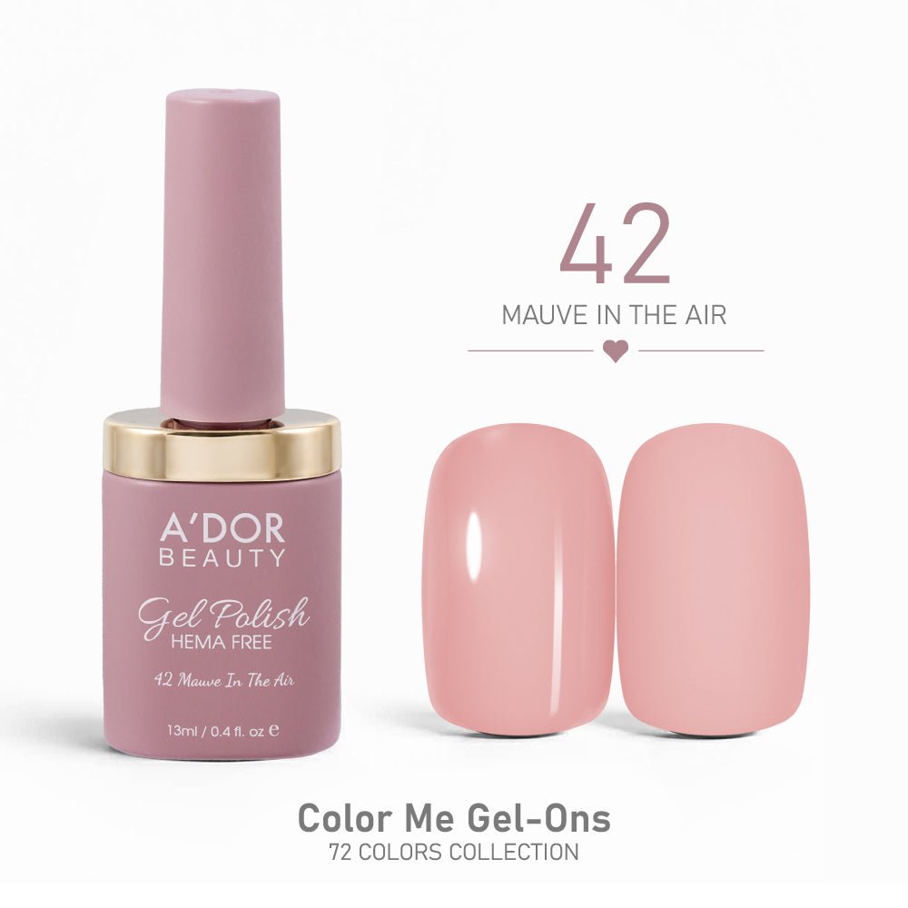 A'DOR HEMA - Free Gel Polish - 42 - Mauve In The Air - 0.4 oz - Color Me Gel - Ons Collection - DTK Nail Supply