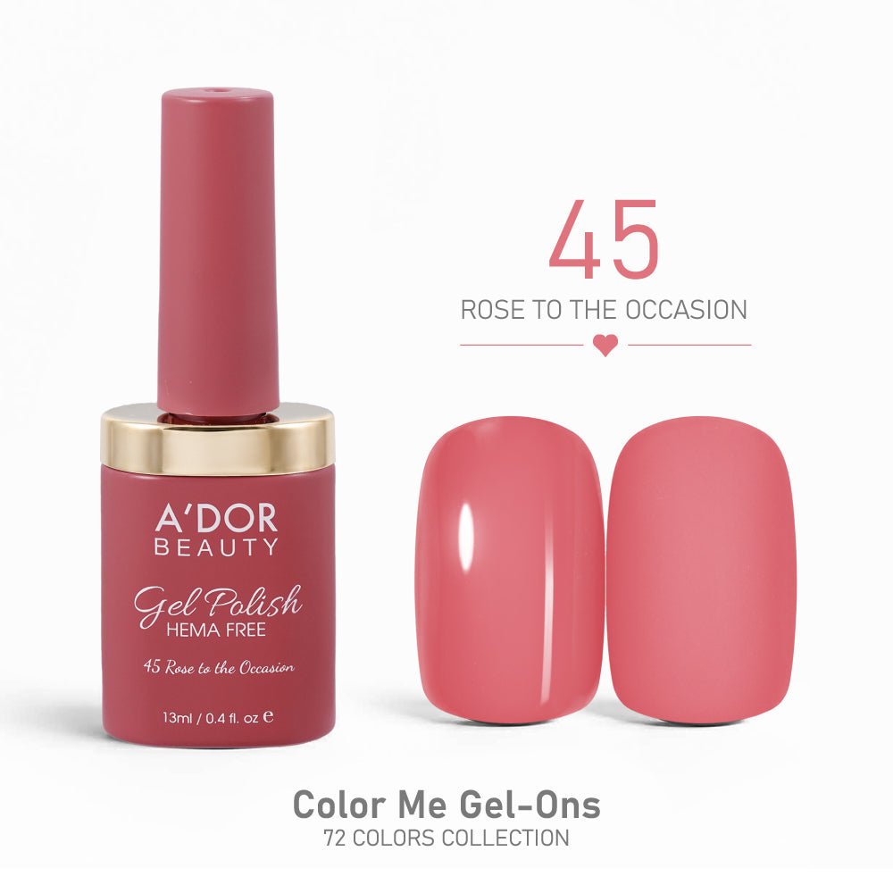 A'DOR HEMA - Free Gel Polish - 45 - Rose to the Occasion - 0.4 oz - Color Me Gel - Ons Collection - DTK Nail Supply