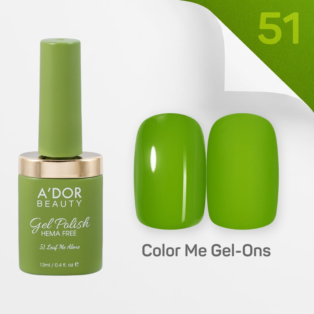 A'DOR HEMA - Free Gel Polish - 51 - Verde Vice - 0.4 oz - Color Me Gel - Ons Collection - DTK Nail Supply
