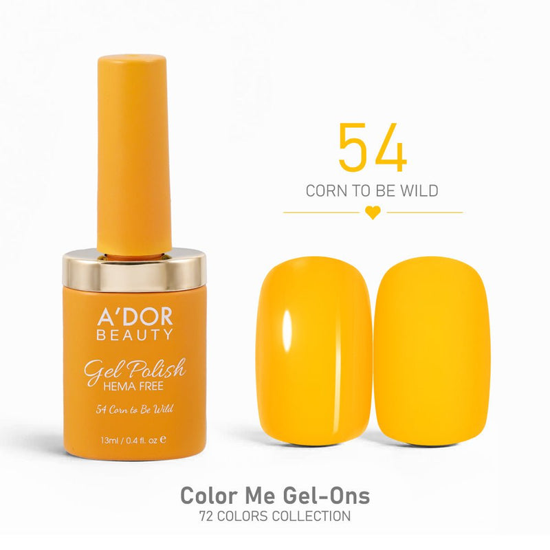 A'DOR HEMA - Free Gel Polish - 54 - Corn to Be Wild - 0.4 oz - Color Me Gel - Ons Collection - DTK Nail Supply