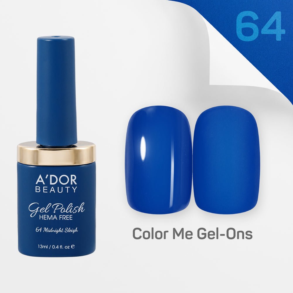A'DOR HEMA - Free Gel Polish - 64 - Midnight Sleigh - 0.4 oz - Color Me Gel - Ons Collection - DTK Nail Supply