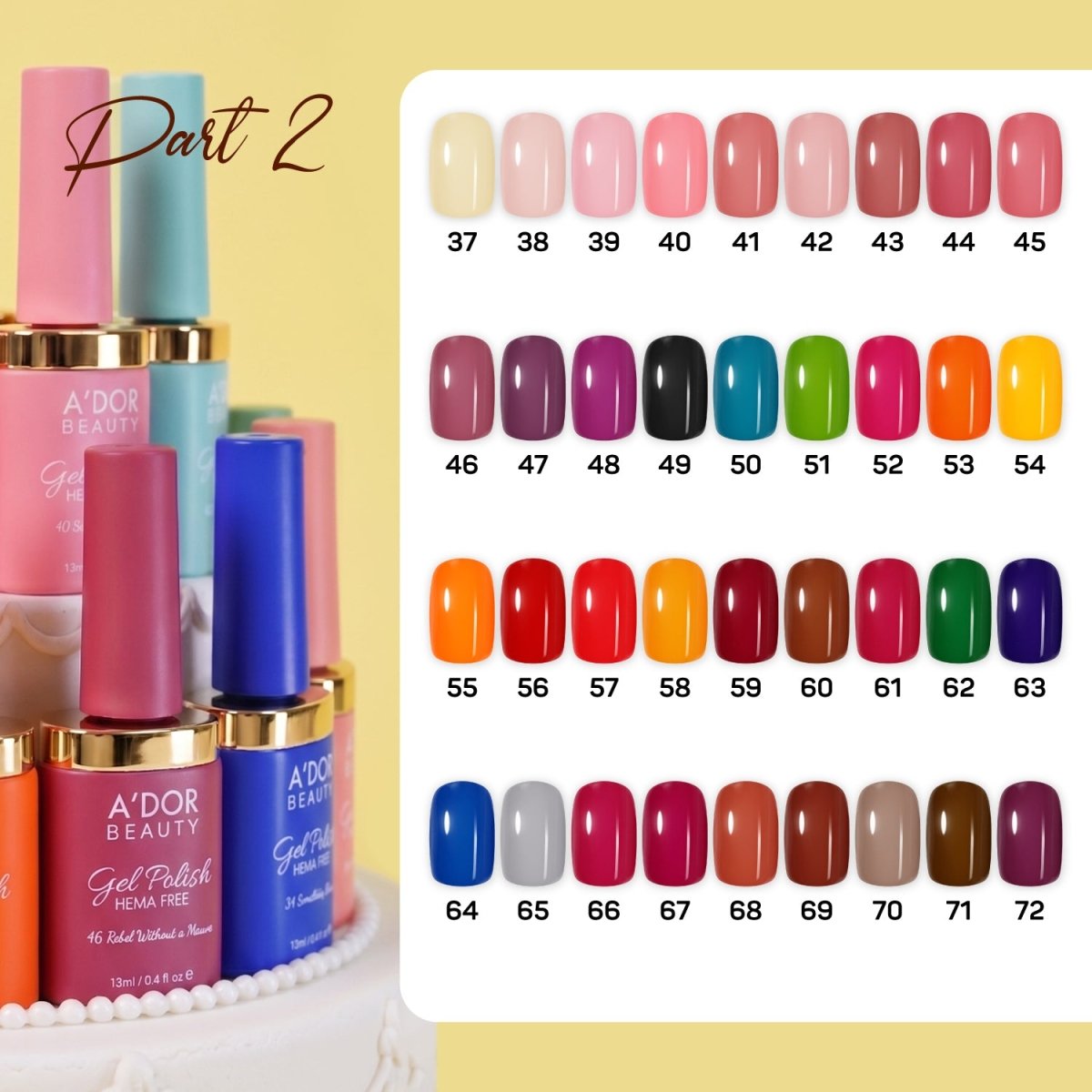 A'DOR HEMA - Free Gel Polish - 67 - Spiced Sangria - 0.4 oz - Color Me Gel - Ons Collection - DTK Nail Supply