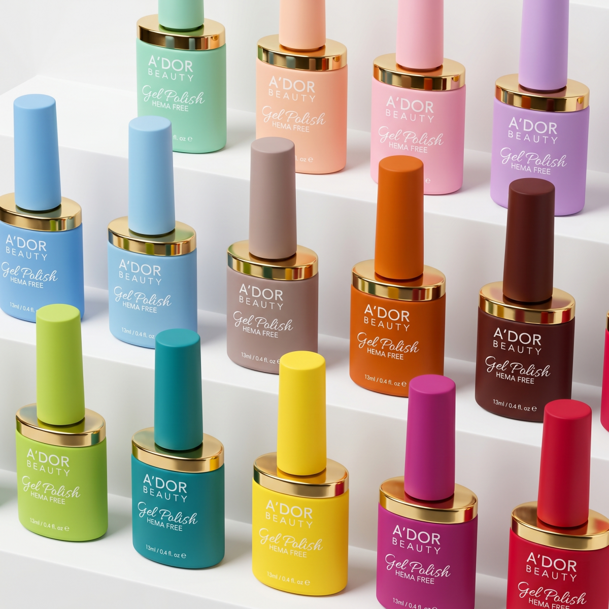 A'DOR - HEMA - Free Set 36 Colors Gel Polish - Color Me Gel - Ons Collection Part 1 - DTK Nail Supply