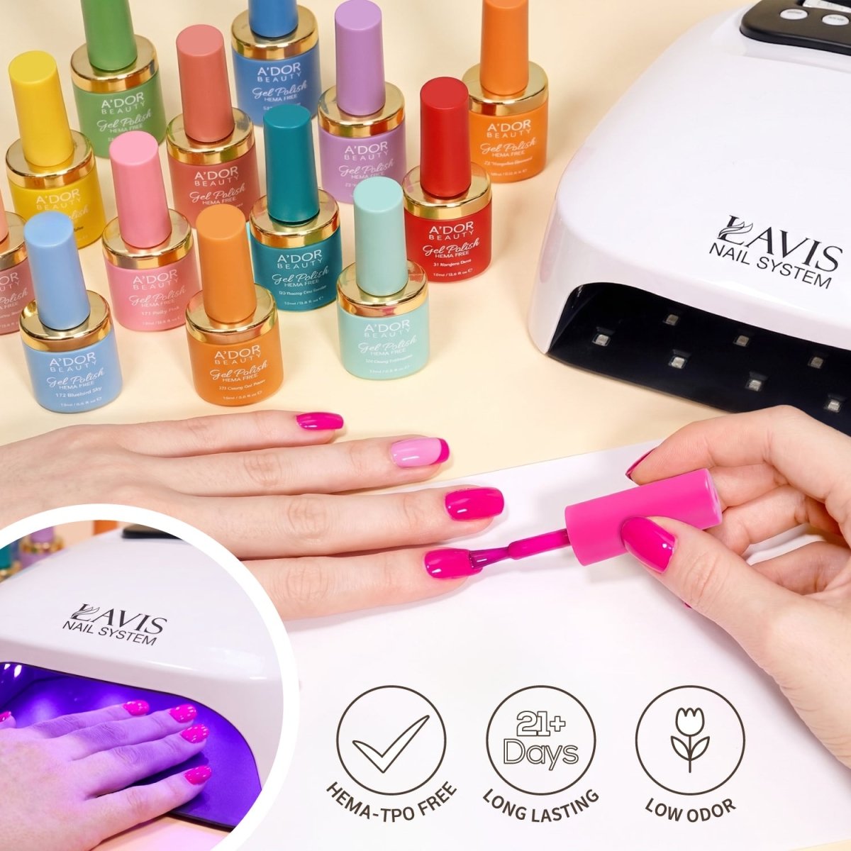 A'DOR HEMA - Free Gel Polish - 67 - Spiced Sangria - 0.4 oz - Color Me Gel - Ons Collection - DTK Nail Supply