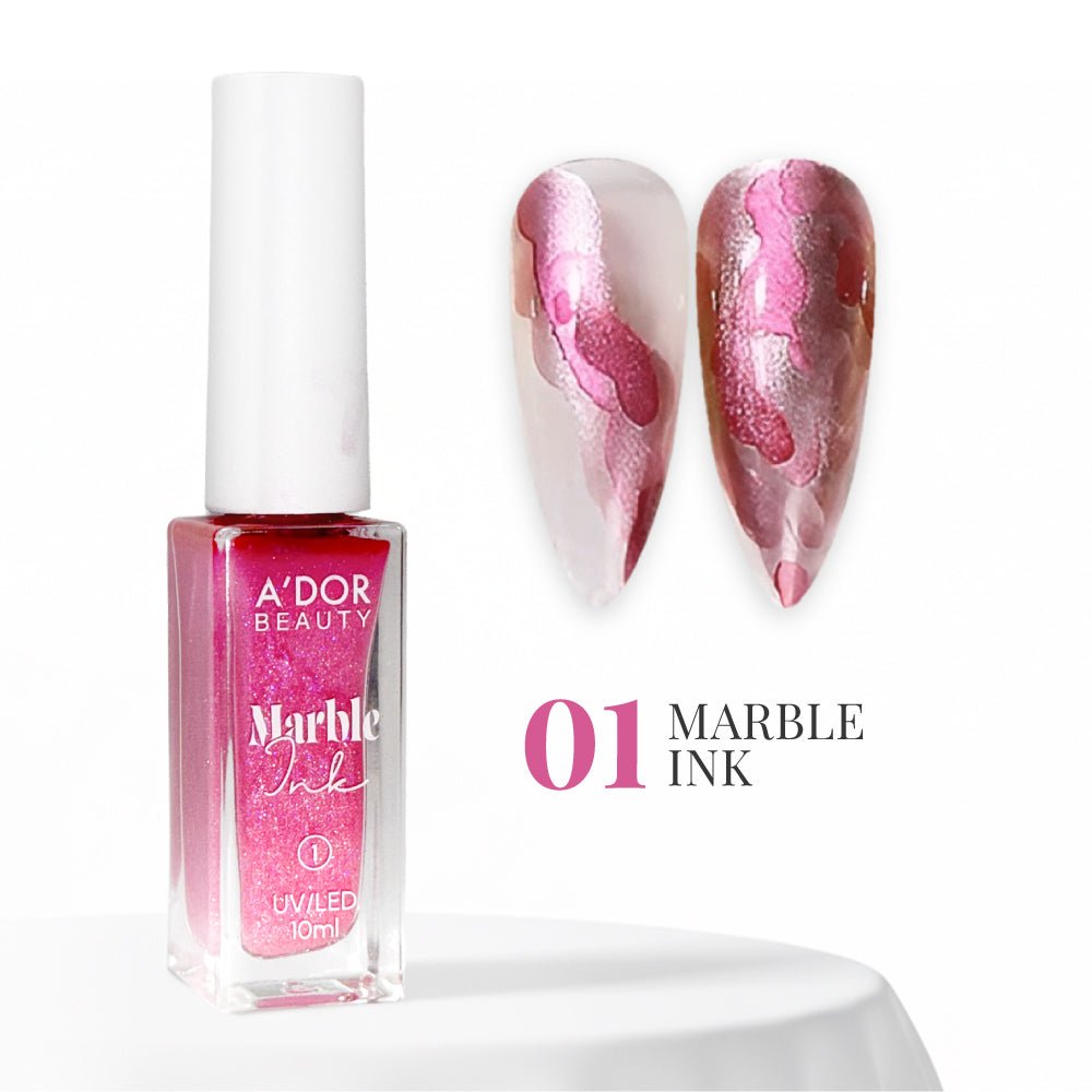 A'DOR Marble Ink - 01 - Pink - DTK Nail Supply