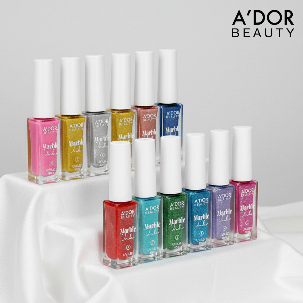A'DOR Marble Ink - 01 - Pink - DTK Nail Supply