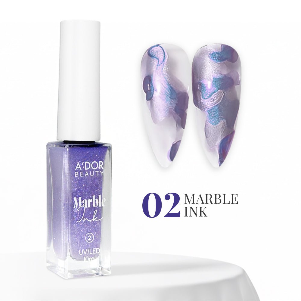 A'DOR Marble Ink - 02 - Cool Pink - DTK Nail Supply