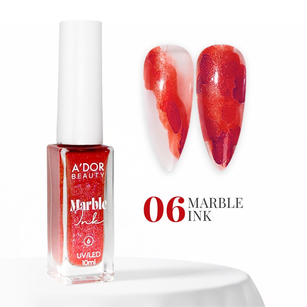 A'DOR Marble Ink - 06 - Rust Red - DTK Nail Supply