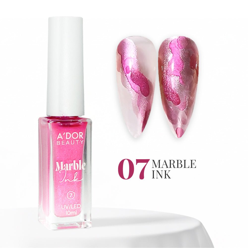 A'DOR Marble Ink - 07 - Hot Pink - DTK Nail Supply