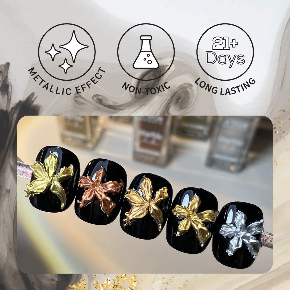 A'DOR Metallic Marble Ink 15ml - Silver - DTK Nail Supply