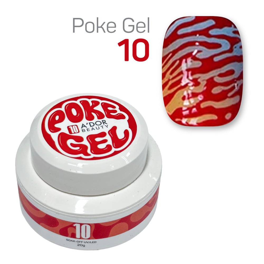 A'DOR Poke Gel 10 - Red - DTK Nail Supply