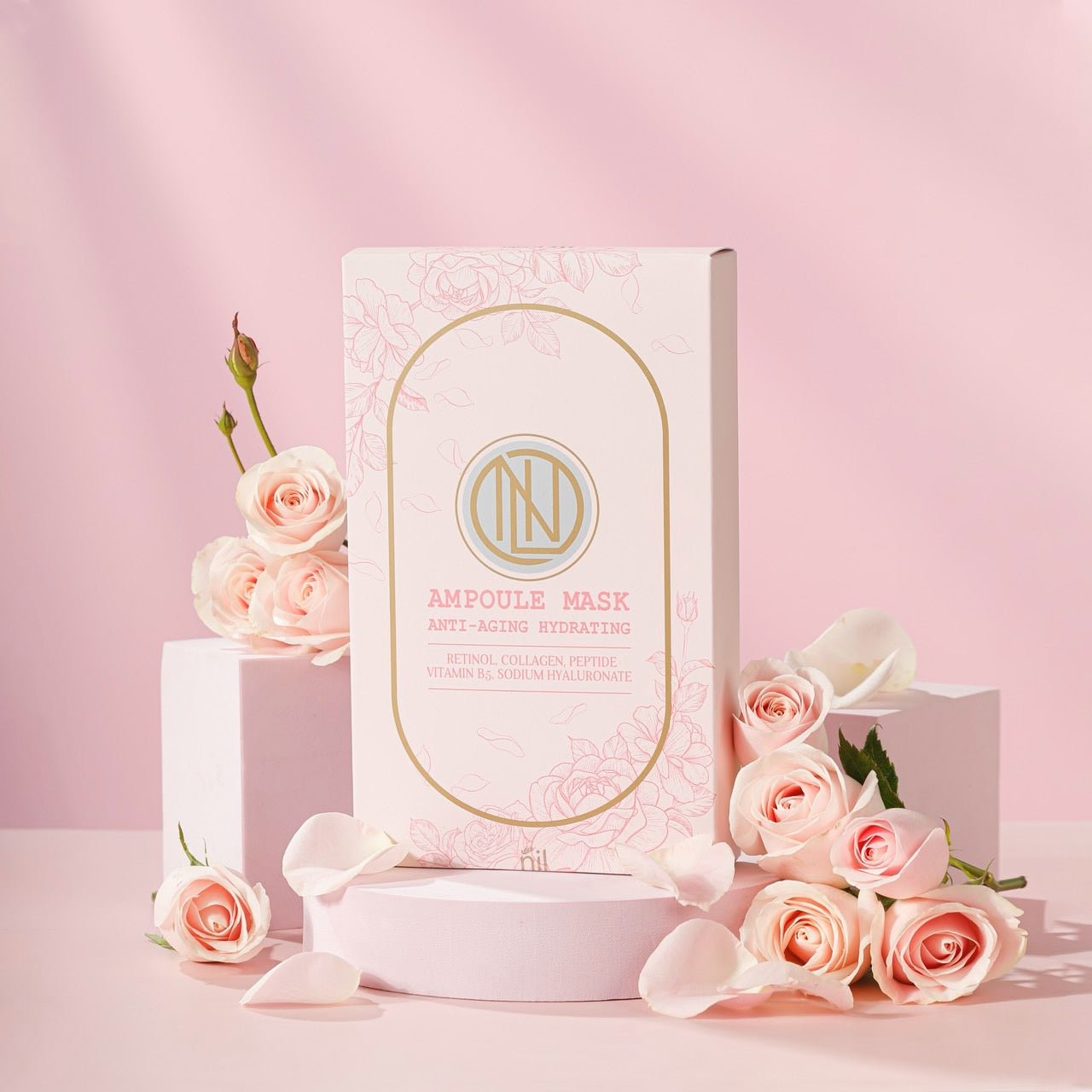 Ampoule Mask - Anti - Aging Hydrating (Rose) - DTK Nail Supply