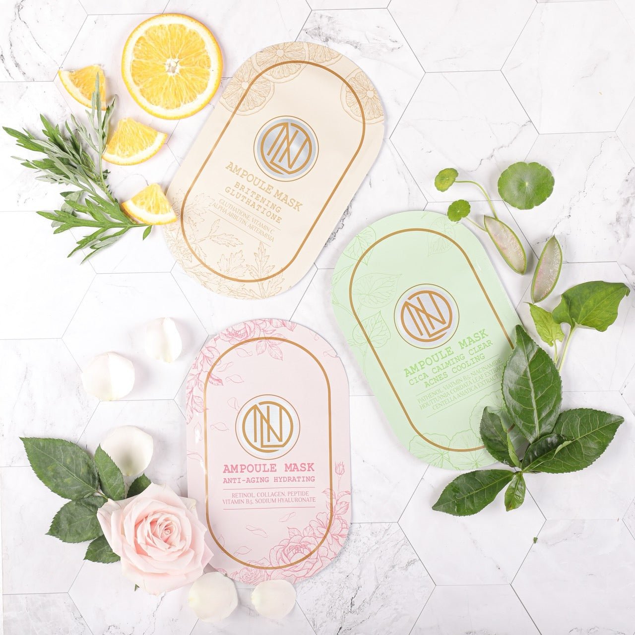 Ampoule Mask - Anti - Aging Hydrating (Rose) - DTK Nail Supply