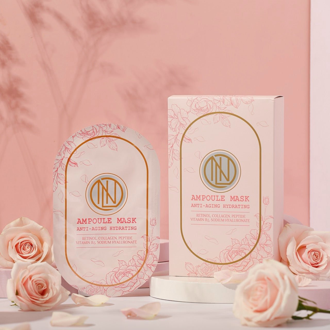 Ampoule Mask - Anti - Aging Hydrating (Rose) - DTK Nail Supply