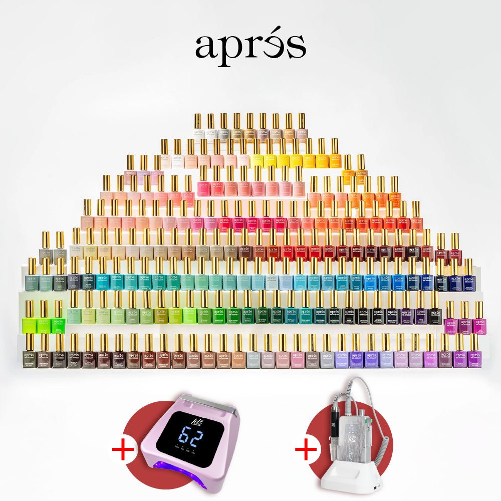 Apres Gel Polish 1 Line 200 Colors - FREE 1 LDS Nail Lamp + 1 LDS Nail Drill - DTK Nail Supply