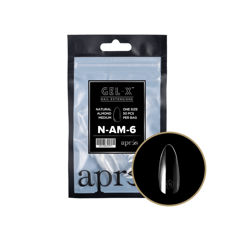 APRES - Gel - X Natural Almond Medium 6 Refill Bag - DTK Nail Supply