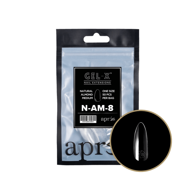 APRES - Gel - X Natural Almond Medium Refill Bag - DTK Nail Supply